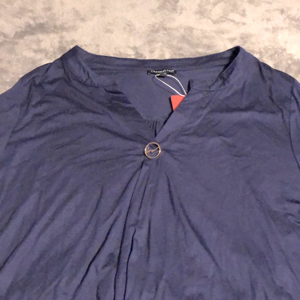 NWT Navy Tunic Blouse Size 2X